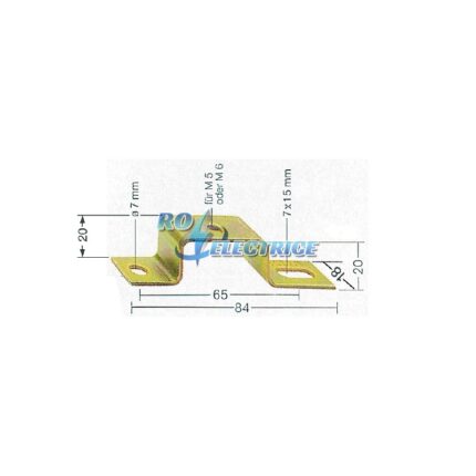 TST 2/M6; Accessories, Mounting rail support, Steel, 84 mm-ro-electrice.ro