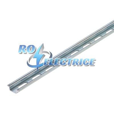 TS 15X5/LL 2M/ST/ZN; Mounting rail, DIN EN 60715, Steel, 2000 mm, galvanized-ro-electrice.ro
