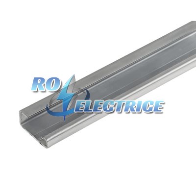 TS 32X15 2M/ST/ZN; Mounting rail, DIN EN 60715, Steel, 2000 mm, galvanized-ro-electrice.ro