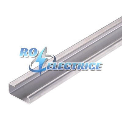 TS 32X15 2M/AL/BK; Mounting rail, DIN EN 60715, Aluminium, 2000 mm, untreated-ro-electrice.ro