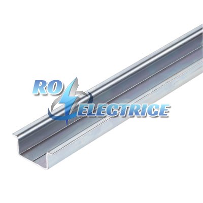 TS 35X15 2M/ST/ZN; Mounting rail, DIN EN 60715, Steel, 2000 mm, galvanized-ro-electrice.ro