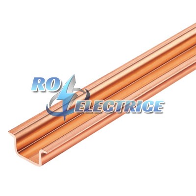 TS 35X15/2.3 2M/CU/BK; Mounting rail, DIN EN 60715, Copper, 2000 mm, untreated-ro-electrice.ro