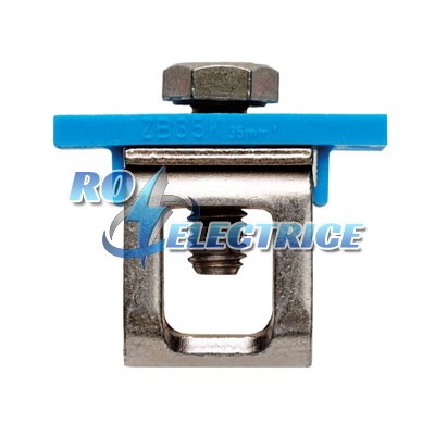 ZB 35K BL M6X16; Accessories, Clamping yoke for busbar, Rated cross-section: Clamping yoke, PA, Blue, Busbar-ro-electrice.ro