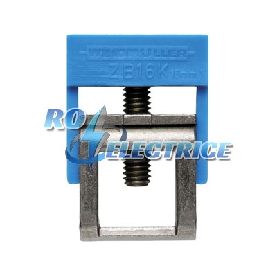 ZB 16K BL; Accessories, Clamping yoke for busbar, Rated cross-section: Clamping yoke, PA, Blue, Busbar-ro-electrice.ro