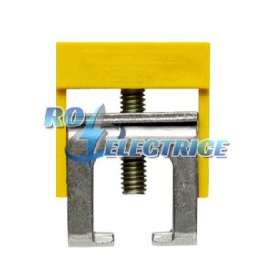 ZBE 6K GE/GN; Accessories, Clamping yoke for busbar, Rated cross-section: Clamping yoke, PA, green / yellow, Busbar-ro-electrice.ro