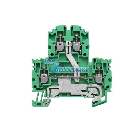 WDK 2.5N PE; W-Series, PE terminal, Double-tier terminal, Rated cross-section: Screw connection, Direct mounting-ro-electrice.ro