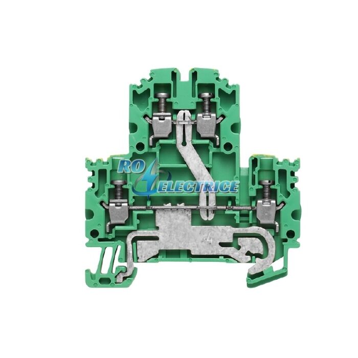 WDK 2.5N PE; W-Series, PE terminal, Double-tier terminal, Rated cross-section: Screw connection, Direct mounting-ro-electrice.ro
