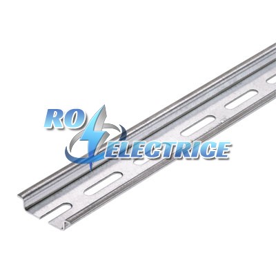 TS 35X7.5/LL 2M/ST/SZ; Mounting rail, DIN EN 60715, Steel, 2000 mm, galvanized-ro-electrice.ro