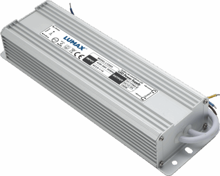 Sursă de alimentare pentru iluminat cu LED impermeabilă IP67 150W, 12.50A, 12V, 250x72x45mm-ro-electrice.ro
