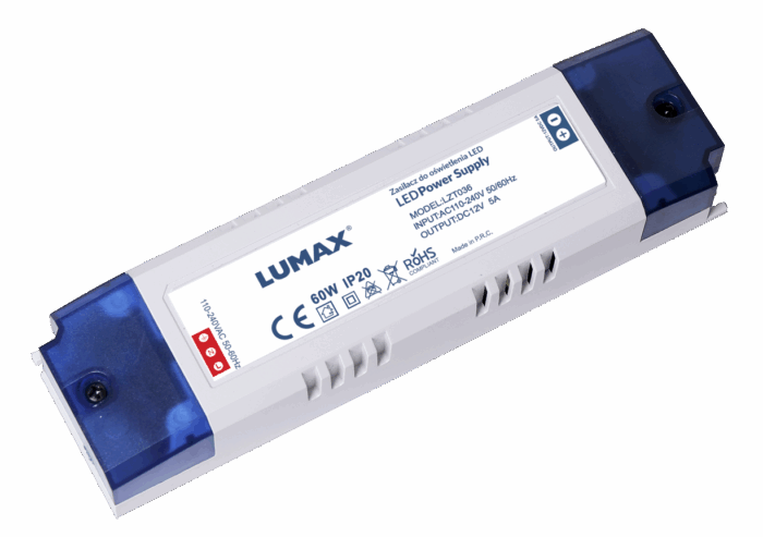 Sursa de alimentare pentru iluminare cu LED IP20 60W, 12V, 5.00A, 166x44x28mm-ro-electrice.ro