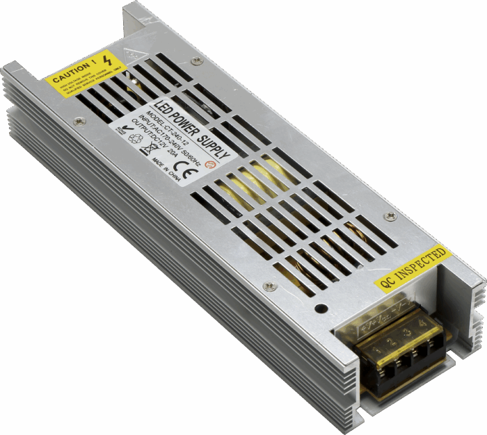 Alimentare modulară pentru iluminat cu LED-uriIP20 200W, MINI, 12V, 16.67A, z potentiometru-ro-electrice.ro