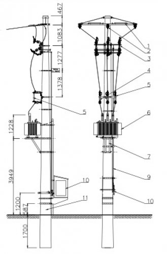 POST DE TRANSFORMARE AERIAN TRIFAZAT (BIFAZAT)-ro-electrice.ro