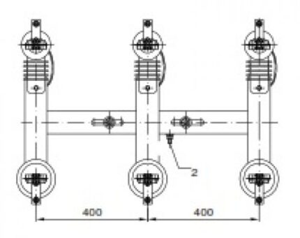 SOCLU TRIPOLAR CU / FĂRĂ DESCĂRCĂTOARE PENTRU SIGURANŢE FUZIBILE DE EXTERIOR, 24 kV, 100A-ro-electrice.ro