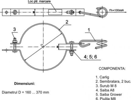 Bratara intindere bransament-ro-electrice.ro