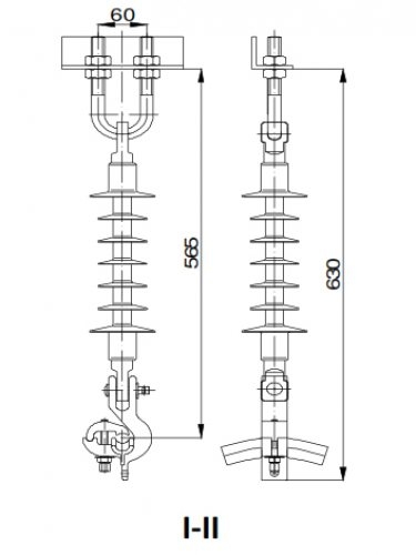 LANT SIMPLU DE SUSTINERE CU IZOLATOR SILICONIC-ro-electrice.ro