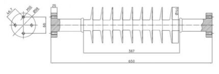 IZOLATOR TIP TIJA DIN MATERIALE COMPOZITE PENTRU SEPARATOR 45 kV-ro-electrice.ro